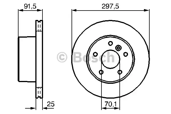 Тормозной диск BOSCH 0986479146