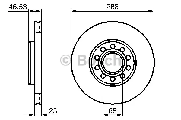 0986479157 BOSCH Тормозные диски