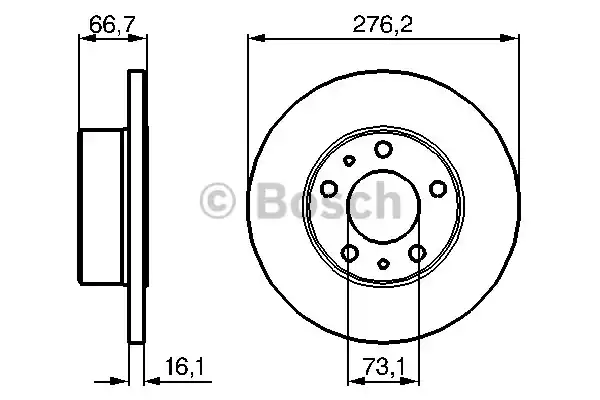 Тормозной диск BOSCH 0986479161