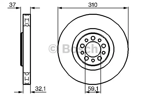 Тормозной диск BOSCH 0986479168