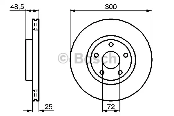 0986479183 BOSCH Тормозные диски