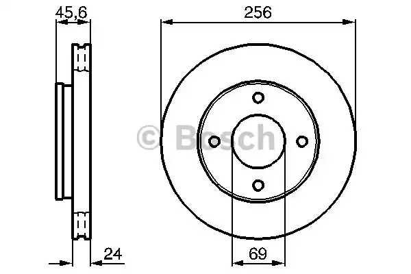 0986479187 BOSCH Тормозные диски