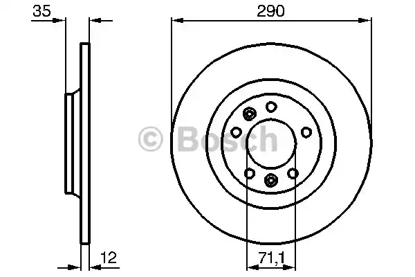 Тормозной диск BOSCH 0986479194