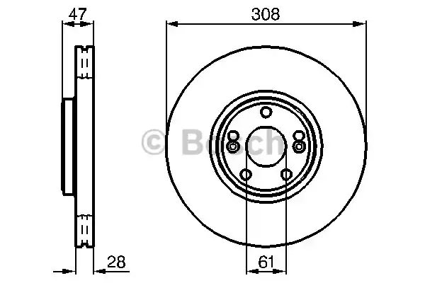 0986479198 BOSCH Тормозные диски