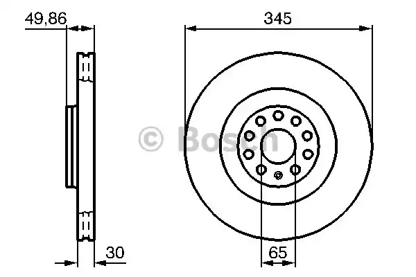 0986479204 BOSCH Тормозной диск