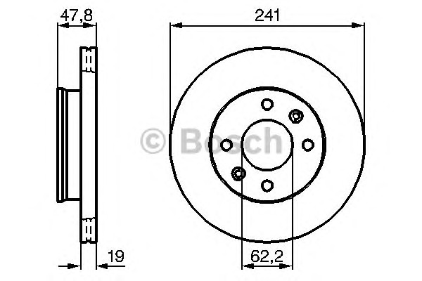 0986479206 BOSCH Тормозные диски