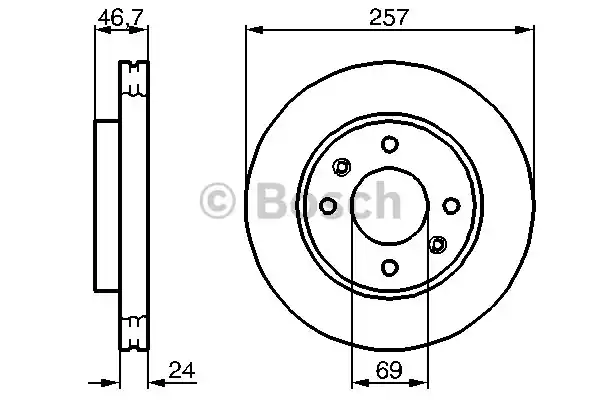 0986479207 BOSCH Тормозные диски