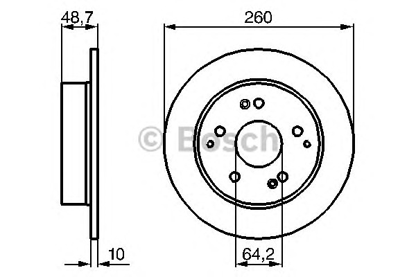 Тормозной диск BOSCH 0986479225