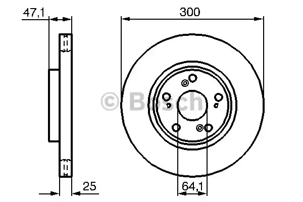 0986479227 BOSCH Тормозные диски