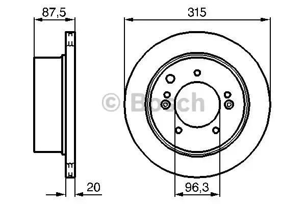 Тормозной диск BOSCH 0986479232