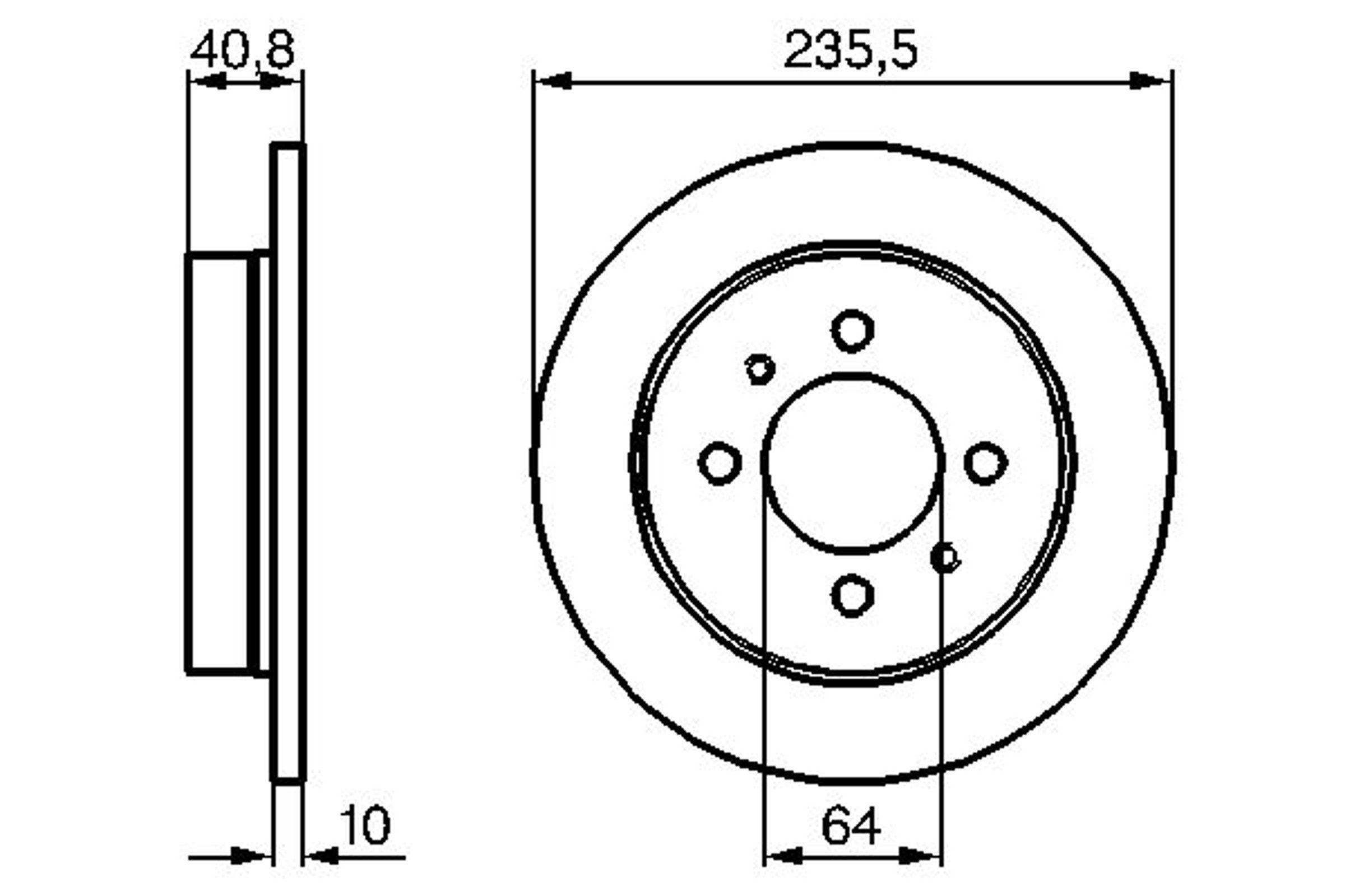 Диск тормозной BOSCH 0986479237