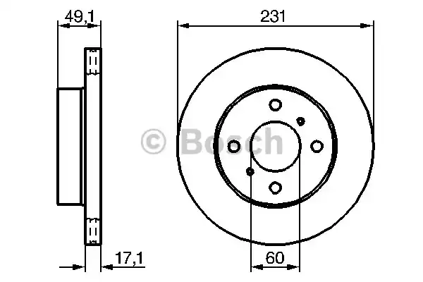 0986479241 BOSCH Тормозные диски