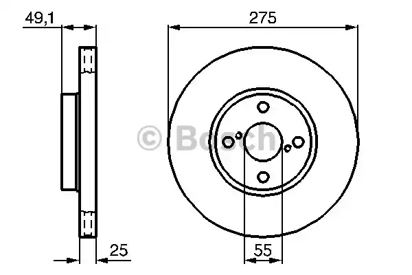 Тормозной диск BOSCH 0986479245