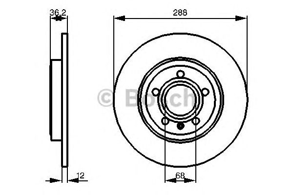 0986479252 BOSCH Диск тормозной