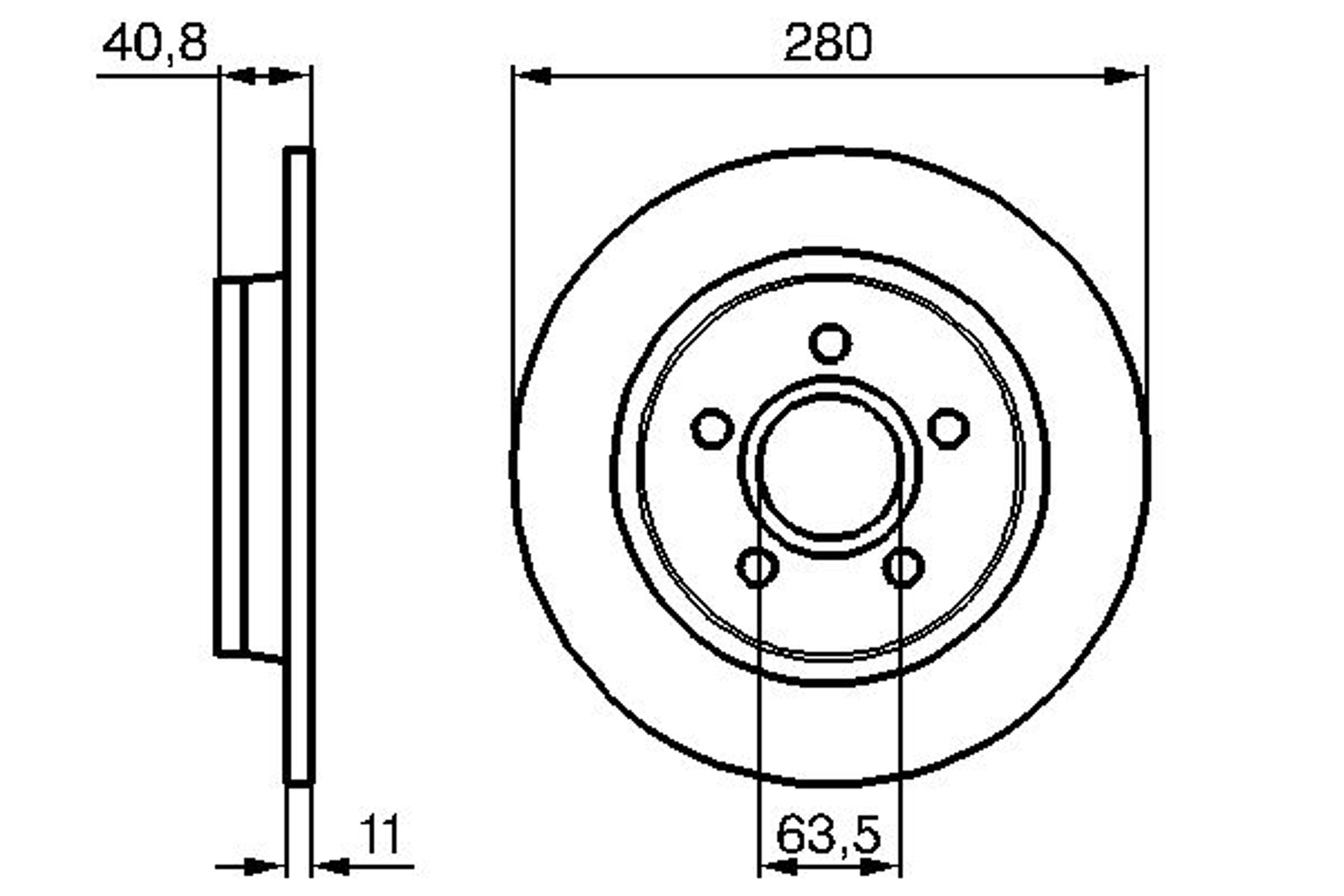 0986479253 BOSCH Диск тормозной