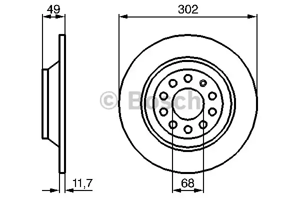 Тормозные диски BOSCH 0986479257