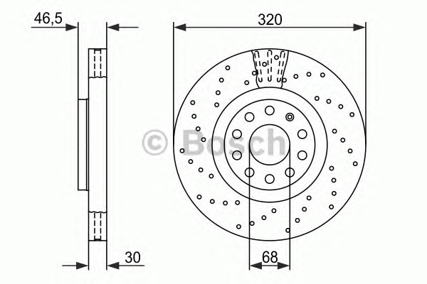 0986479258 BOSCH Тормозной диск