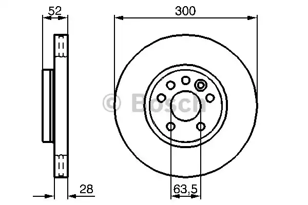 0986479261 BOSCH Тормозные диски