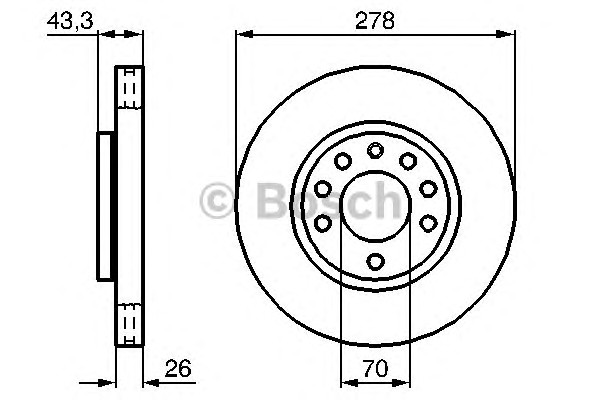 0986479262 BOSCH Тормозные диски