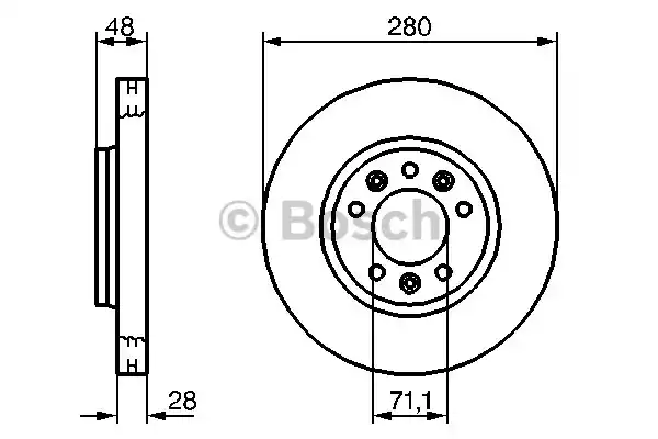 Тормозной диск BOSCH 0986479266