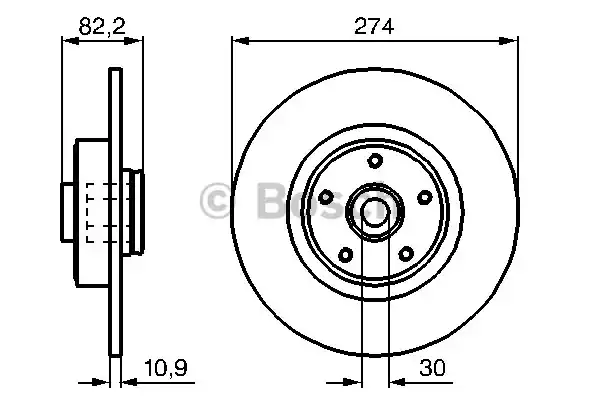 0986479273 BOSCH Тормозные диски