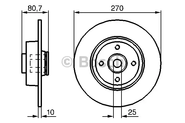 0986479274 BOSCH Тормозные диски