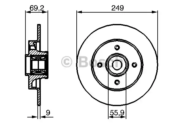 0986479275 BOSCH Тормозные диски