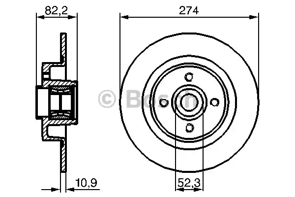 0986479277 BOSCH Тормозные диски