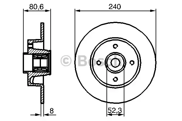 0986479278 BOSCH Тормозные диски