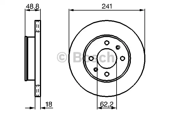 Тормозной диск BOSCH 0986479286
