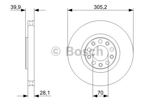 0986479293 BOSCH Диск тормозной