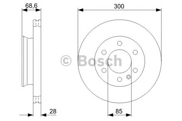 0986479294 BOSCH Тормозные диски