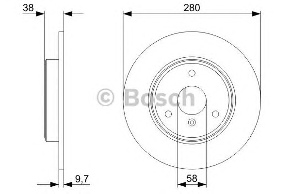 0986479305 BOSCH Диск тормозной