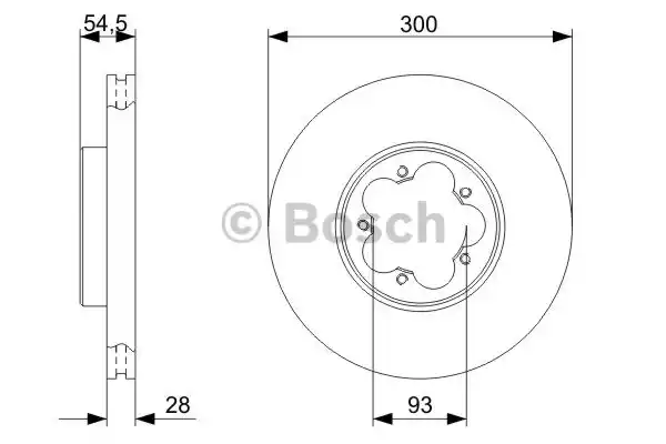 Тормозной диск BOSCH 0986479307