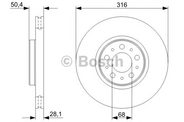 Тормозные диски BOSCH 0986479322