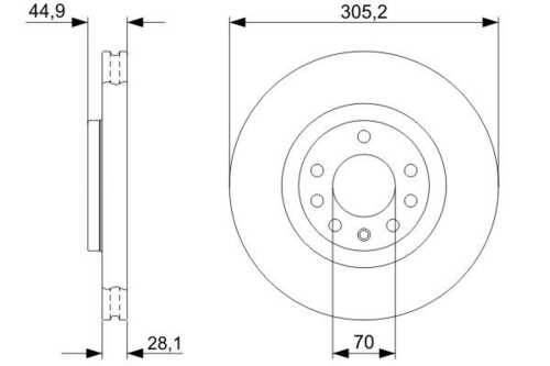 тормозные диски BOSCH 0986479325