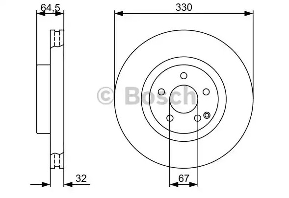 Тормозные диски BOSCH 0986479332