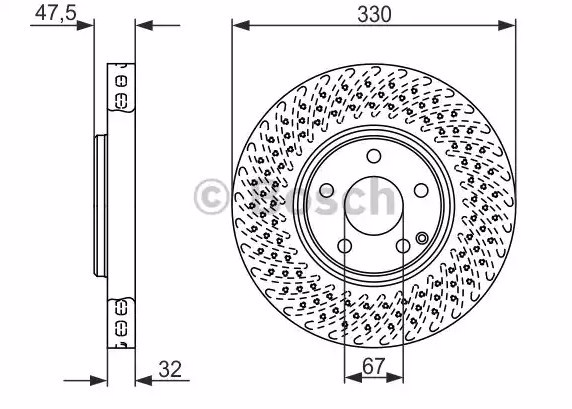 0986479334 BOSCH Диск тормозной