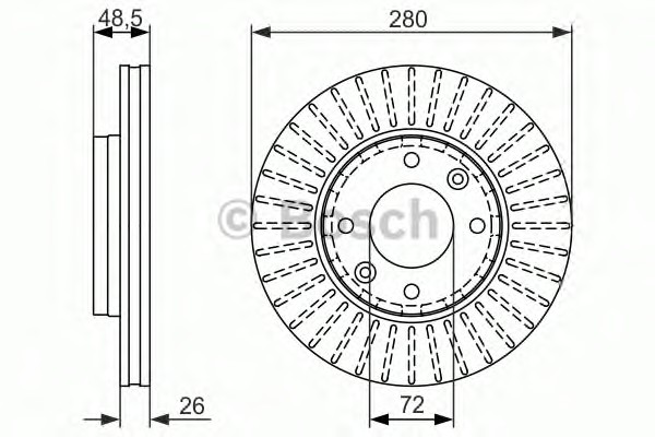 Тормозной диск BOSCH 0986479353