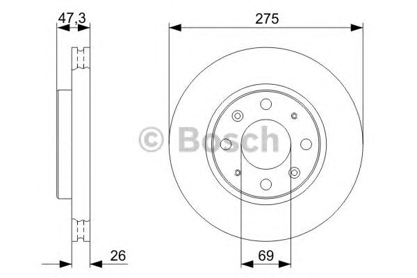 Диск тормозной BOSCH 0986479369