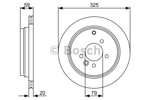 0986479375 BOSCH Тормозной диск