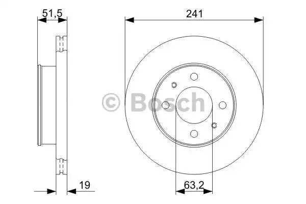 0986479377 BOSCH Тормозной диск