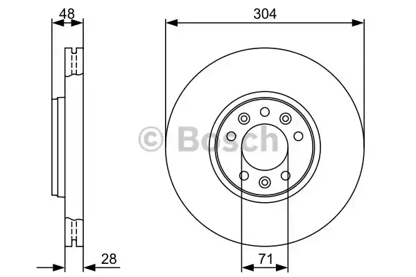 0986479380 BOSCH Тормозные диски