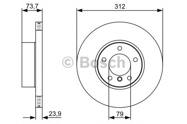 Тормозной диск BOSCH 0986479381