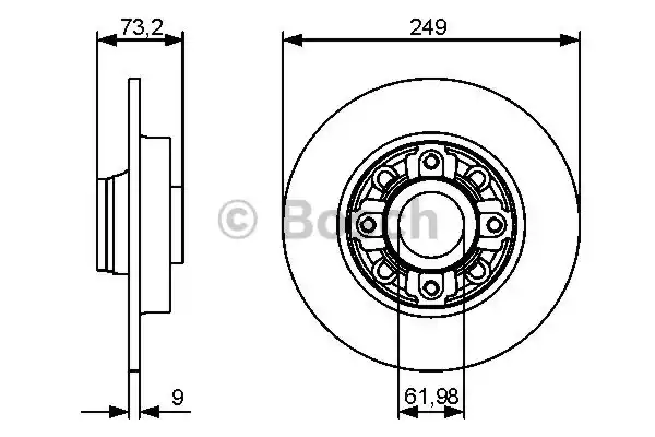 0986479388 BOSCH Тормозные диски