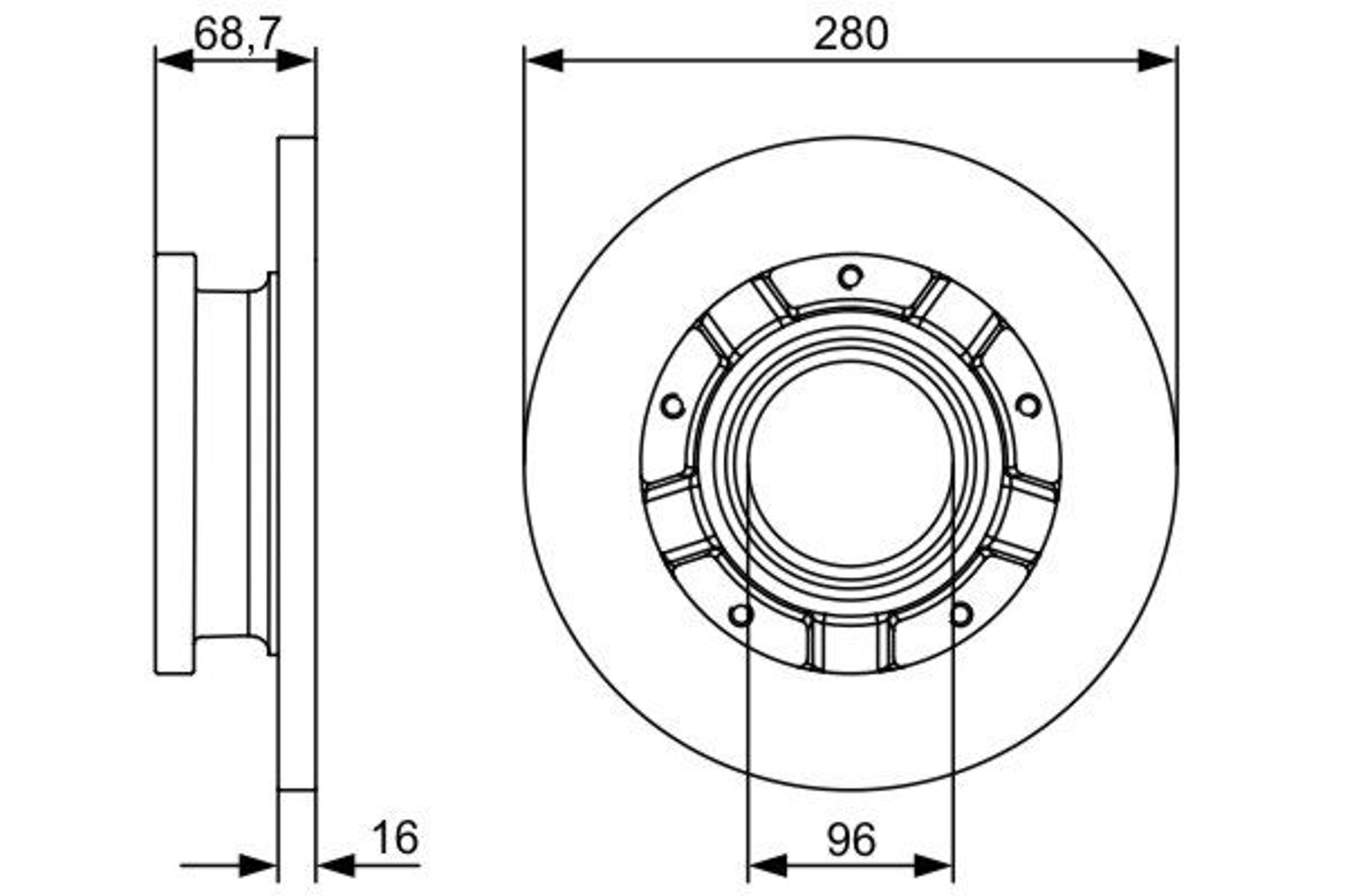 0986479389 BOSCH Диск тормозной