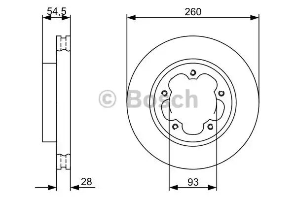 0986479392 BOSCH Тормозные диски