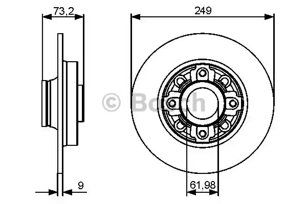 0986479400 BOSCH Тормозные диски