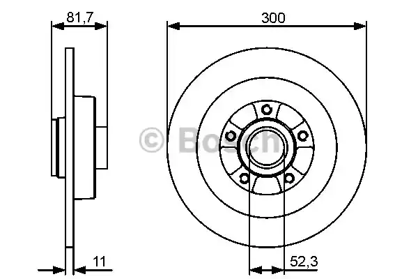 0986479445 BOSCH Тормозные диски