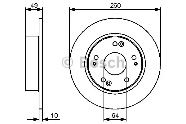 0986479450 BOSCH Тормозные диски